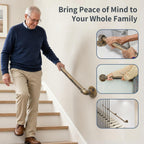 Wall Handrail 5FT,Industrial Staircase Railing 1.25 Inch Tube Diameter