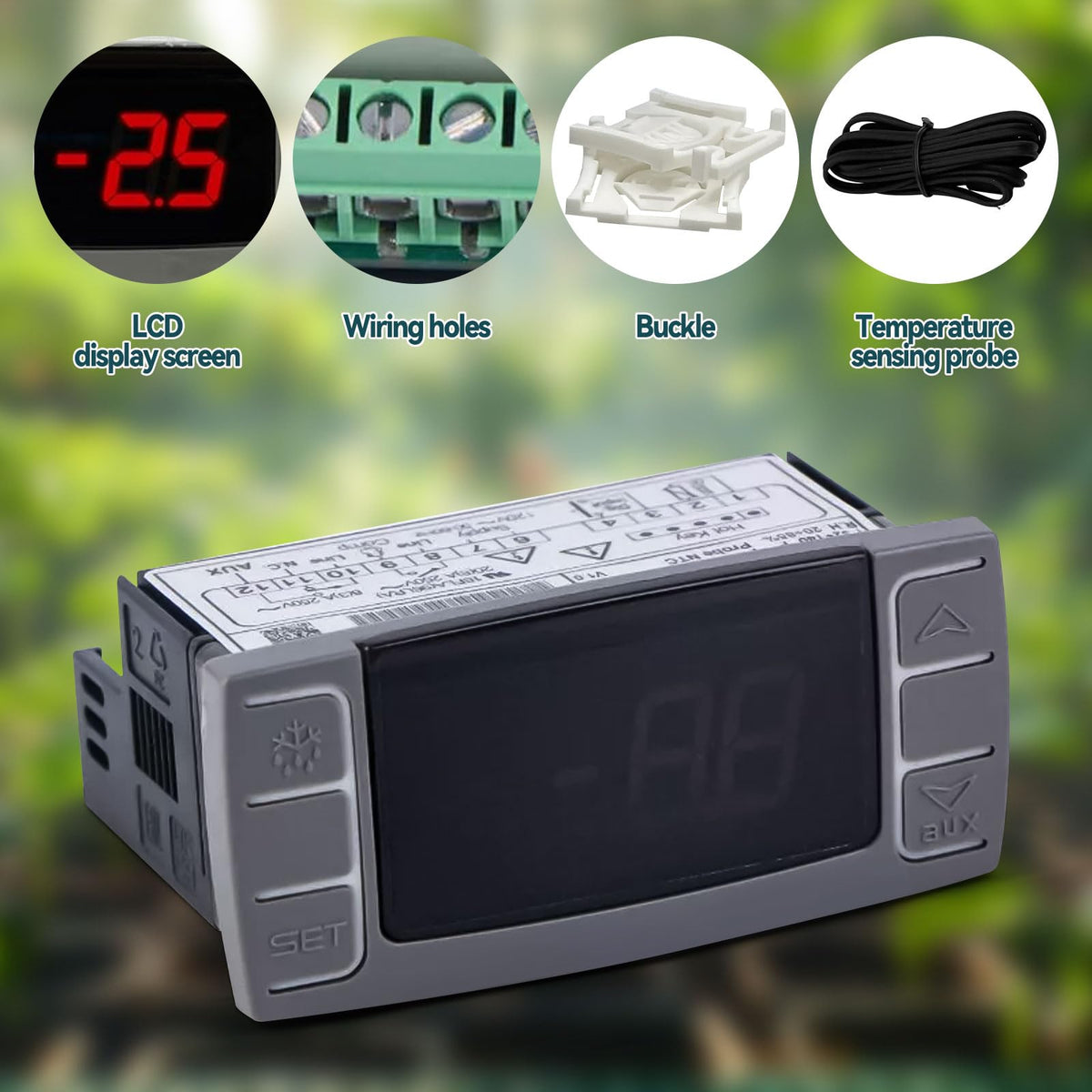 SYWAN XR06CX-4N1F1 Temperature Controller for 120V 50-60hz Commercial Refrigerators/Freezer, with Programmable Temperature Controller Temperature Sensing Probe