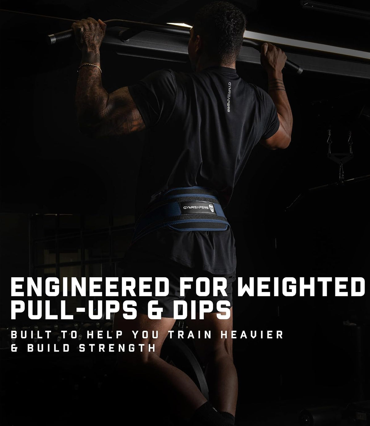 Gymreapers Dip Belt With Chain For Weightlifting, Pull Ups, Dips - Heavy Duty Steel Chain For Added Weight Training