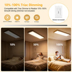 1x4 LED Flat Panel Light Surface Mount, Selectable 5CCT, 4 Pack