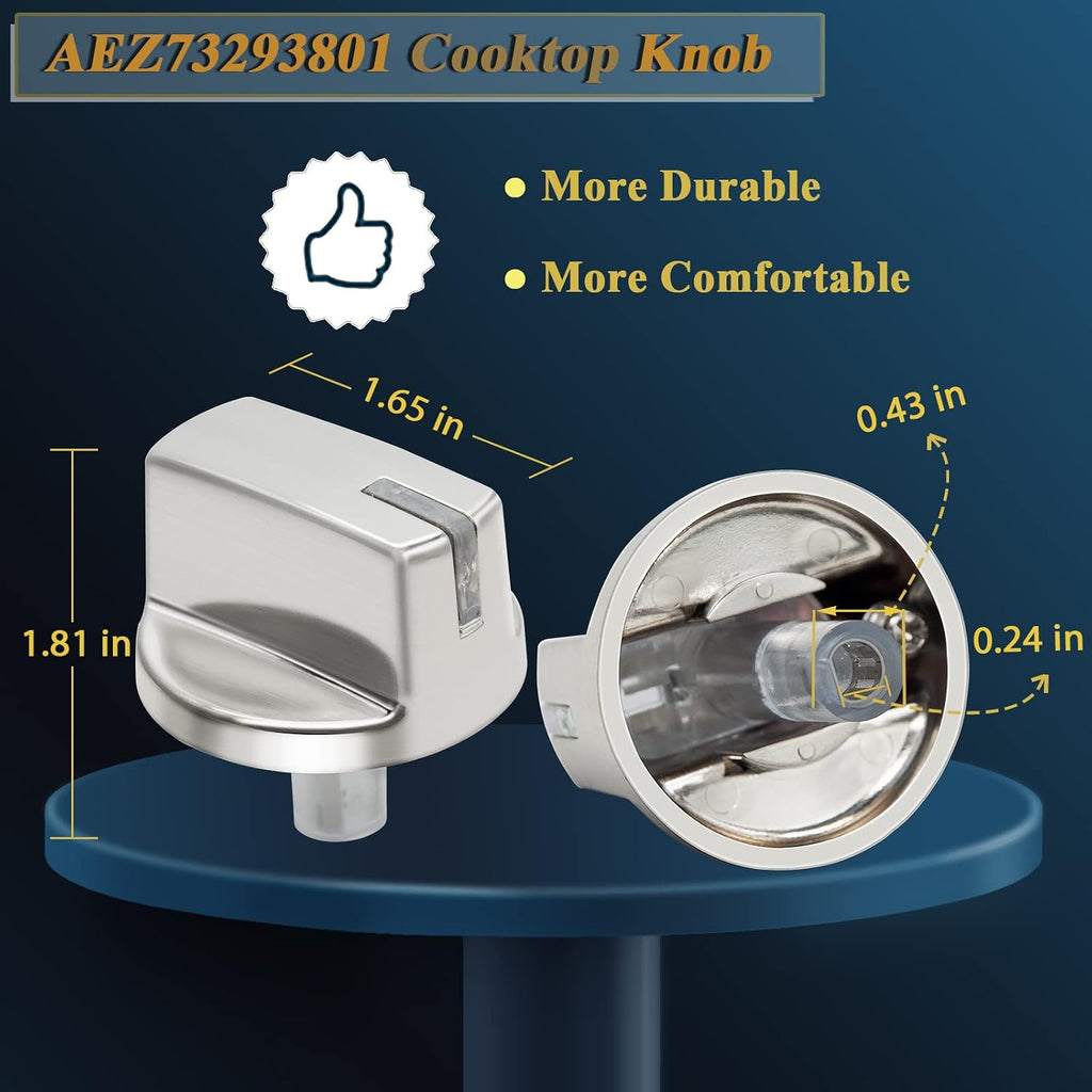 5 Pack AEZ73293801 Gas Stove Knobs - Compatible with LG Stove/Range Knobs