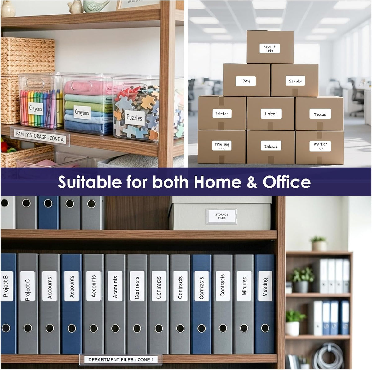 150 Pcs 2"x4" Blank Removable Labels for Storage Bins No Residue