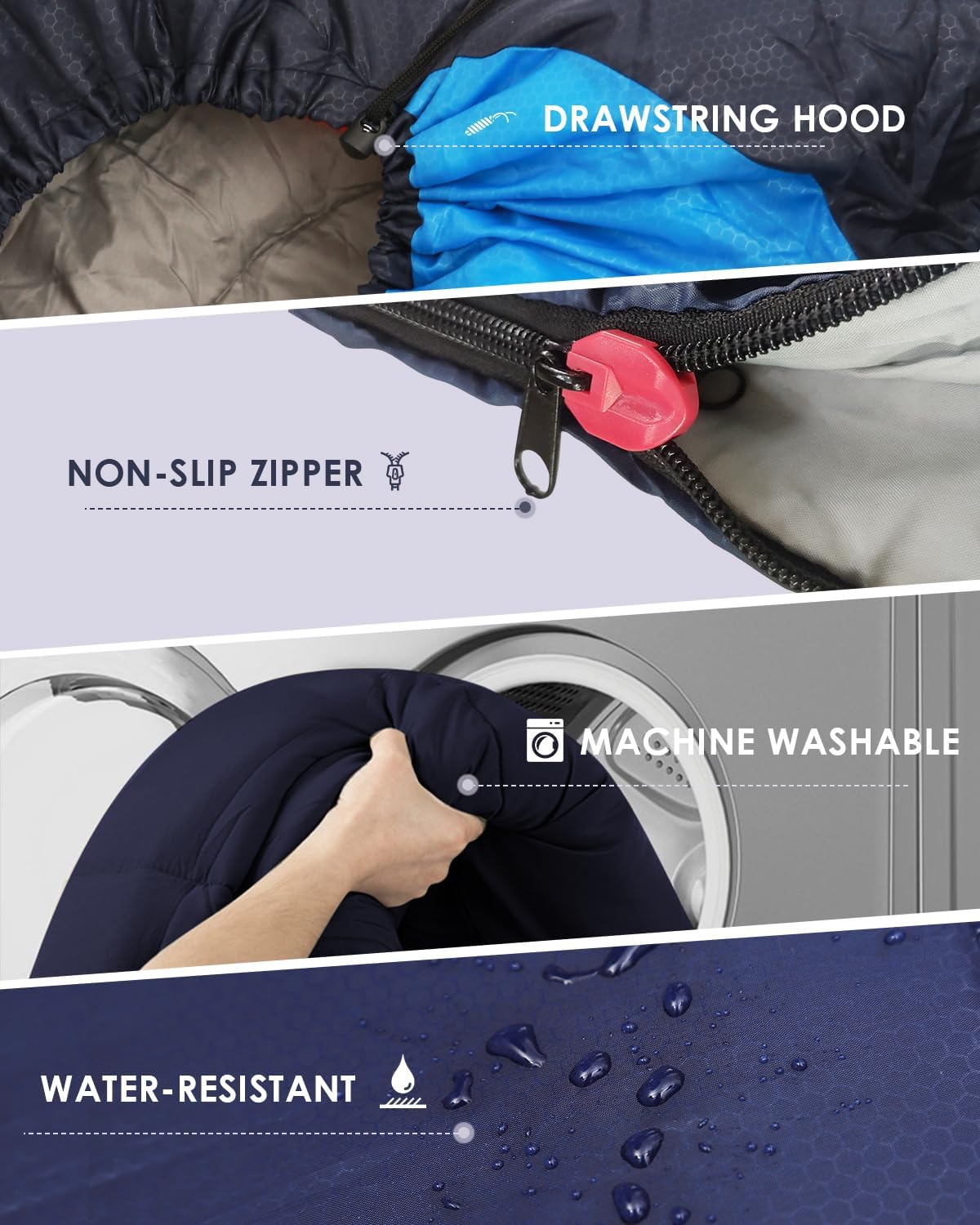 Sleeping Bags for Adults Backpacking Lightweight Waterproof- Cold Weather Sleeping Bag for Girls Boys Mens for Warm