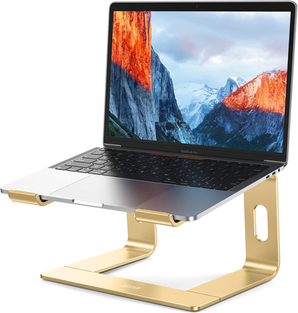 LS03 Aluminum Laptop Stand, Ergonomic Detachable Computer Stand, Notebook Riser, Laptop Mount Compatible with Air