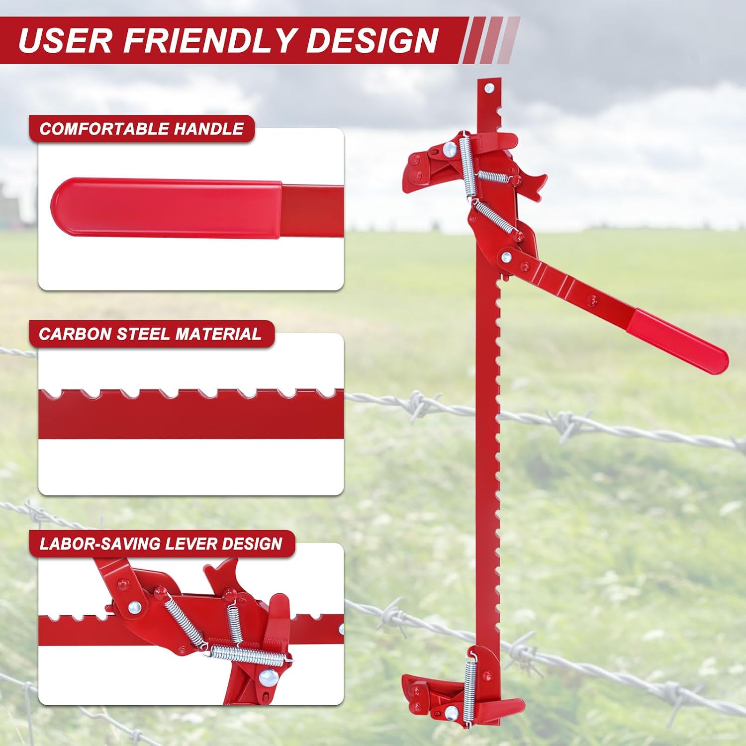 Steel Wire Fence Stretcher Tool, Wire Fence Splicer Repair Tool