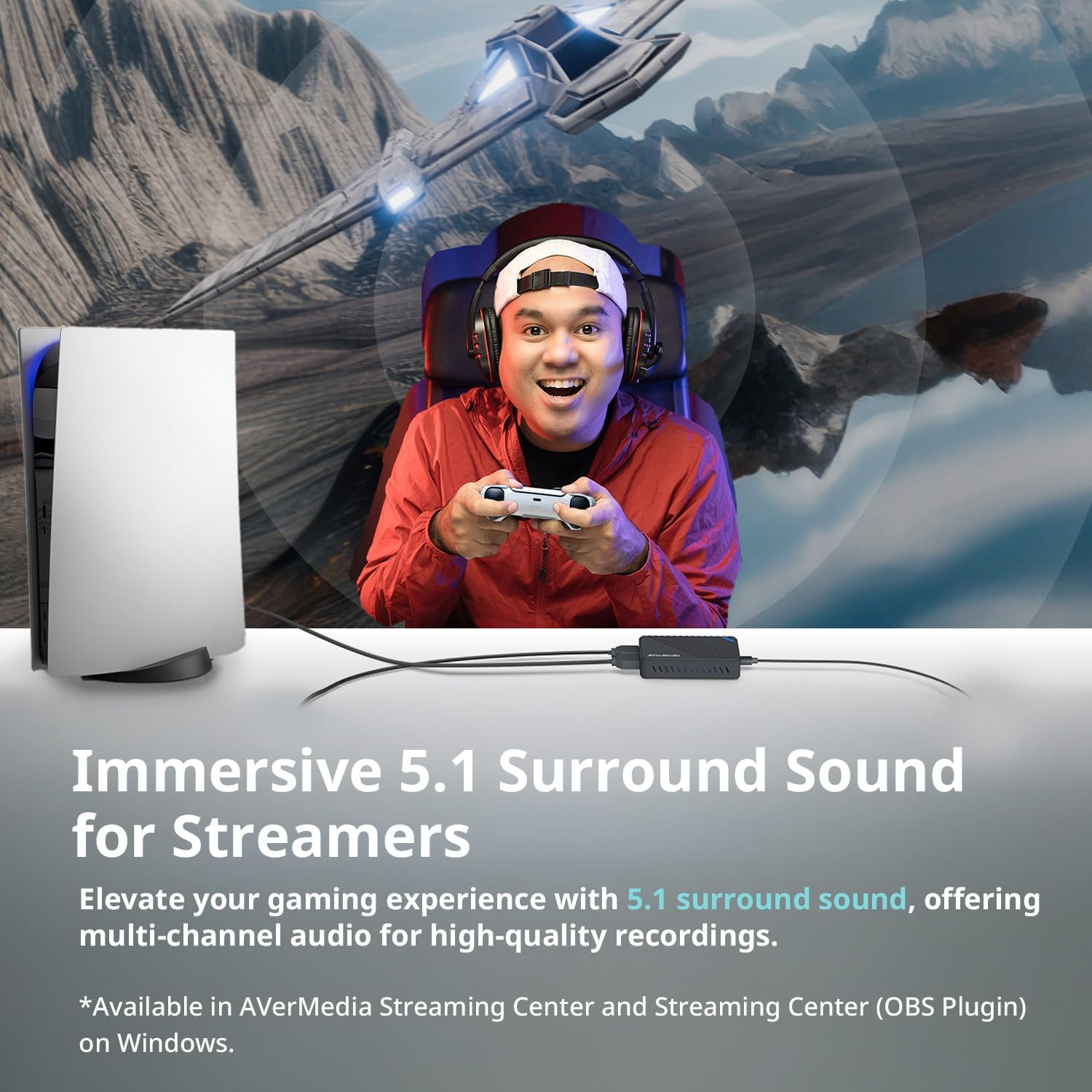 4K HDMI Capture Card, USB Game Capture Card for Streaming and Recording with True Low Latency on PS5/Pro, Xbox