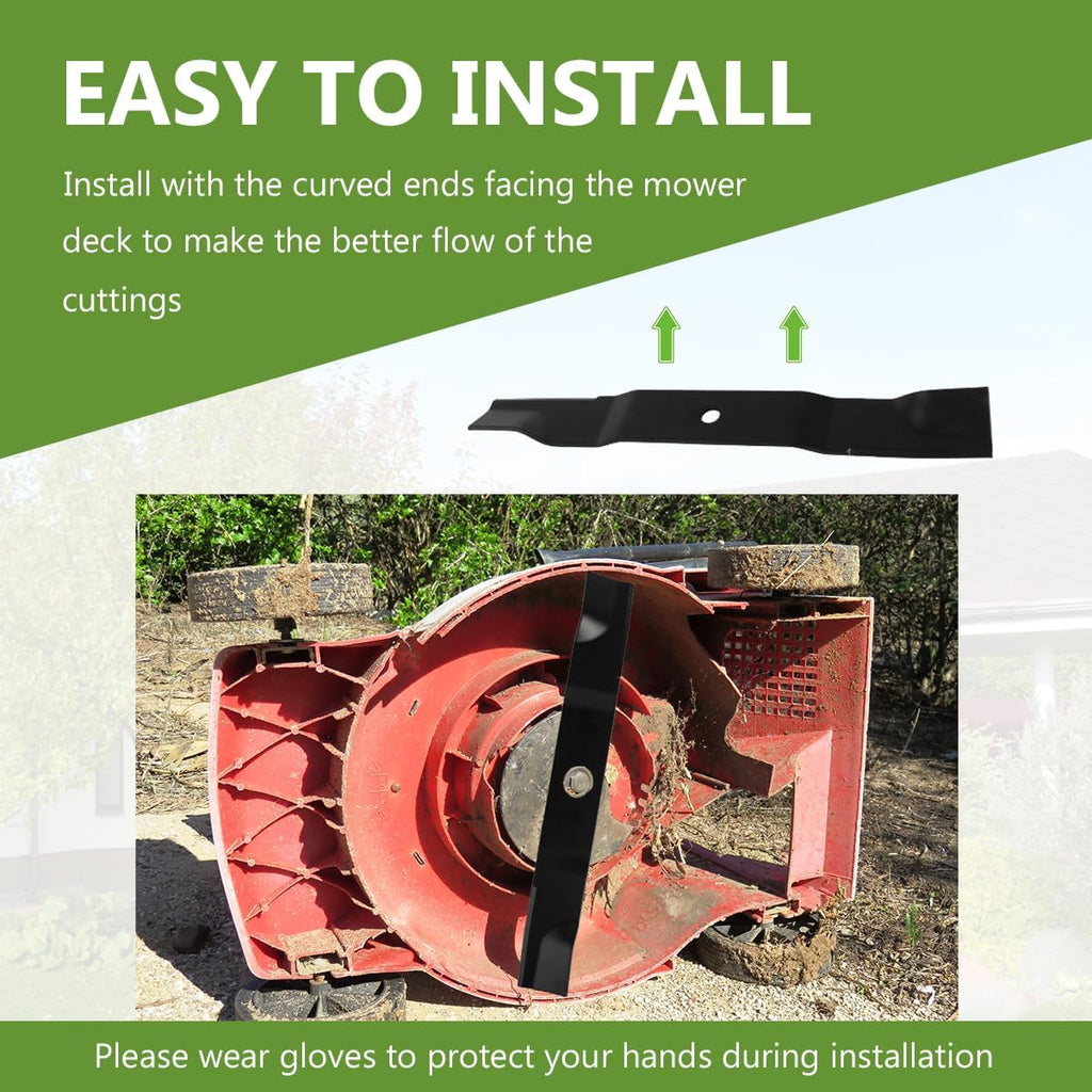 04771200 High Lift Blades for Ariens IKON X, IKON XL Gravely ZT X & XL Series 52 Inch Deck Zero Turn Mower - Heavy Duty Blade Replaces 00450300 70716200-3 Pack