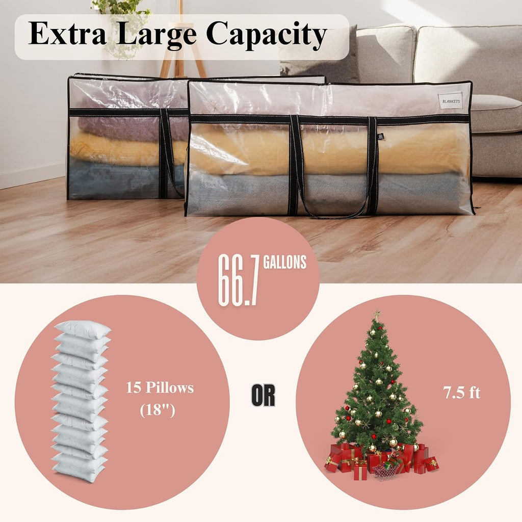Extra Large Moving Bags, Christmas Tree Storage, Clear, 1 Pack