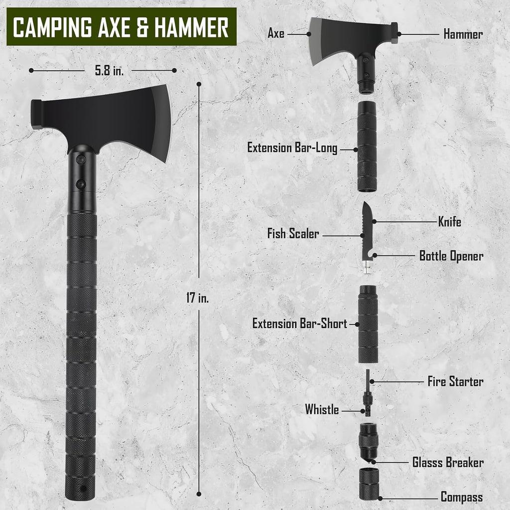 Survival Kit, 268 Pcs Emergency Survival Gear and Equipment Supplies with First Aid Kit, Camping Axe, Headlamp