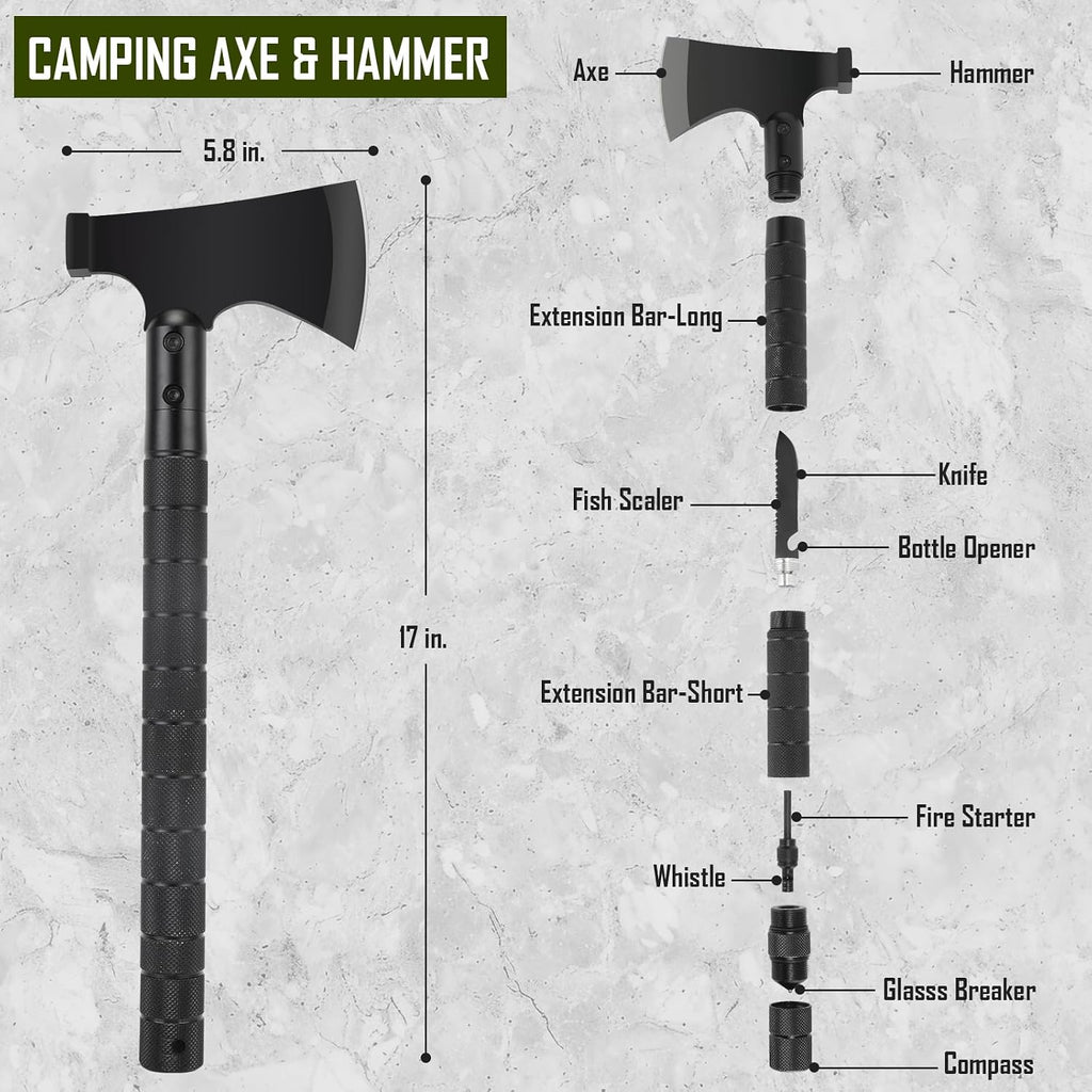 Survival Kit, 268 Pcs Emergency Survival Gear and Equipment Supplies with First Aid Kit, Camping Axe, Headlamp