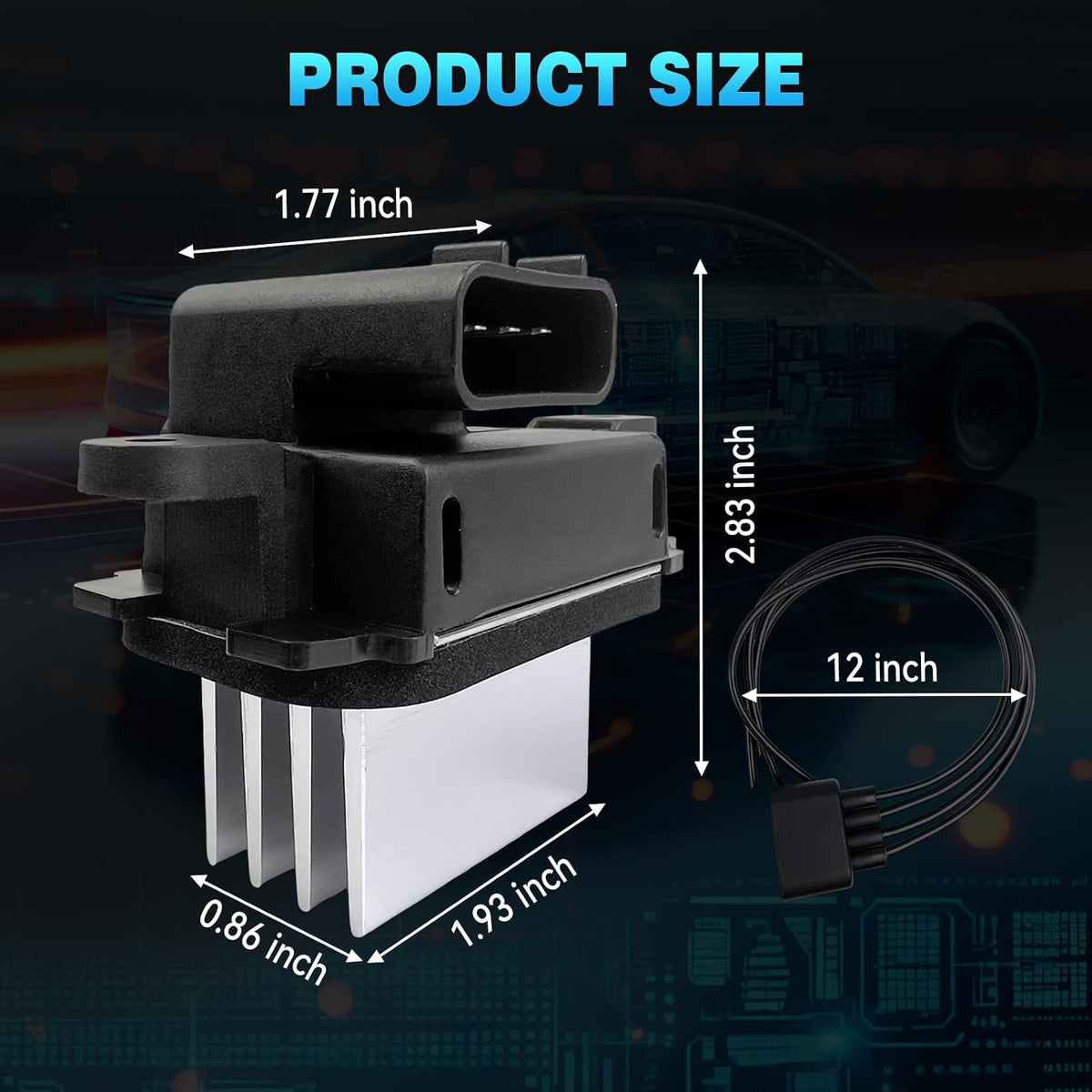 HVAC Blower Motor Resistor with Harness Fit for Ford F150 Expedition Escape