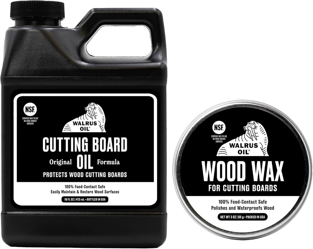Cutting Board Oil 16oz and Wood Wax 3oz Set