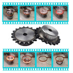 FOCMKEAS 25 Tooth Roller Chain Sprocket, 25 Chain, 16mm Bore