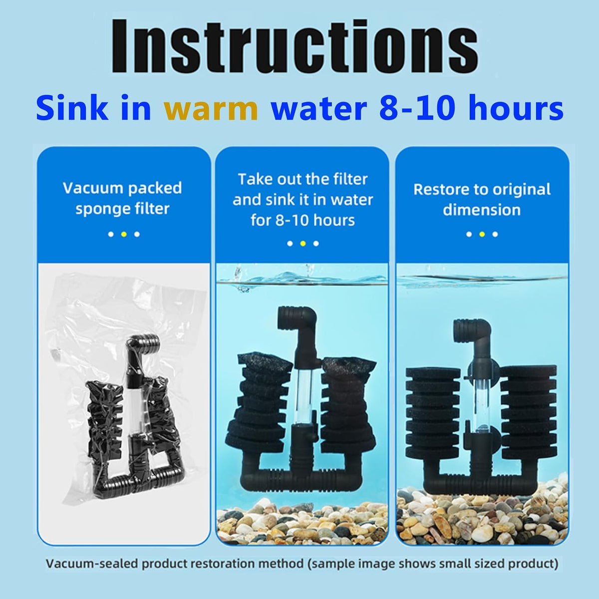 4 Pack Double Bio Sponge Filter