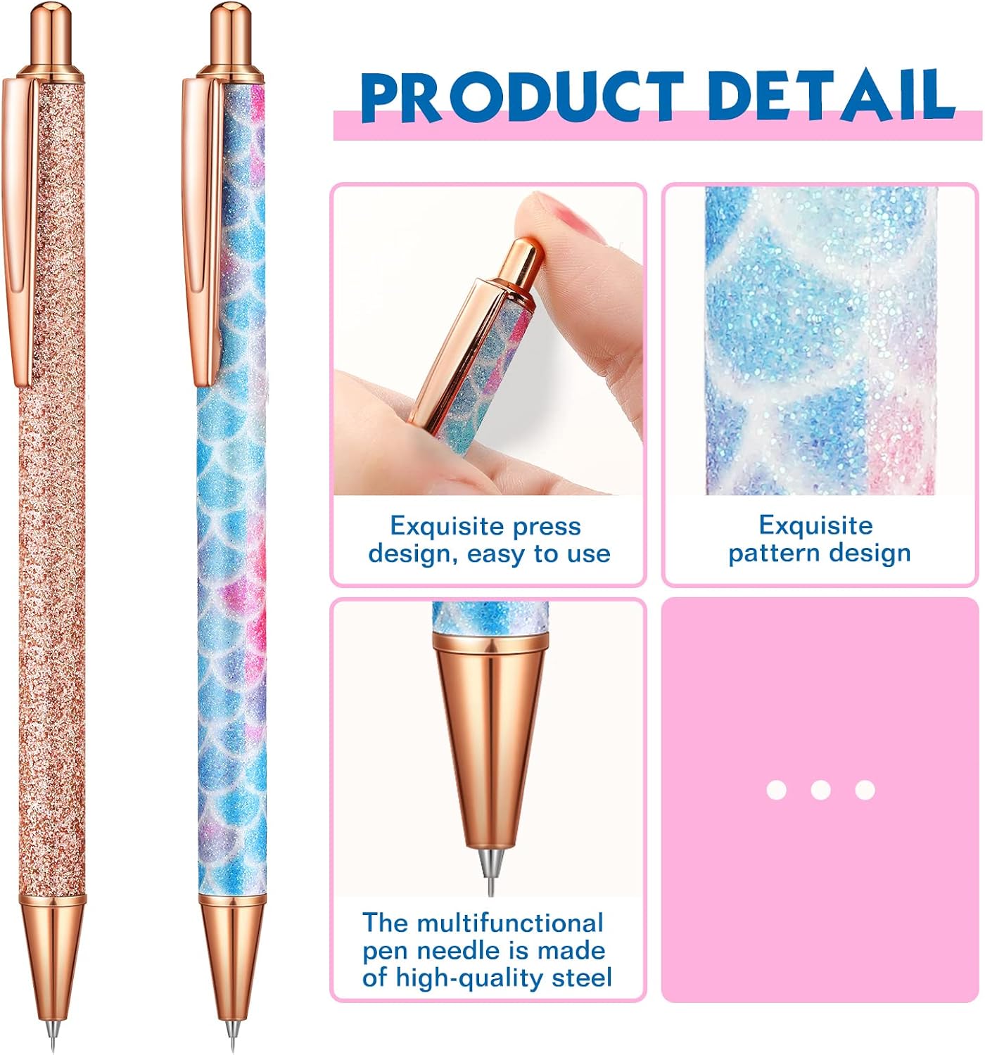4 Pcs Weeding Tools for Vinyl, 2 Pcs Air Release Pen Glitter Craft Weeding Point Retractable Pin Pen with 2 Pcs Felt