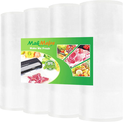 4Pack Vacuum Sealer Bags Rolls 11"x50' for Food Storage