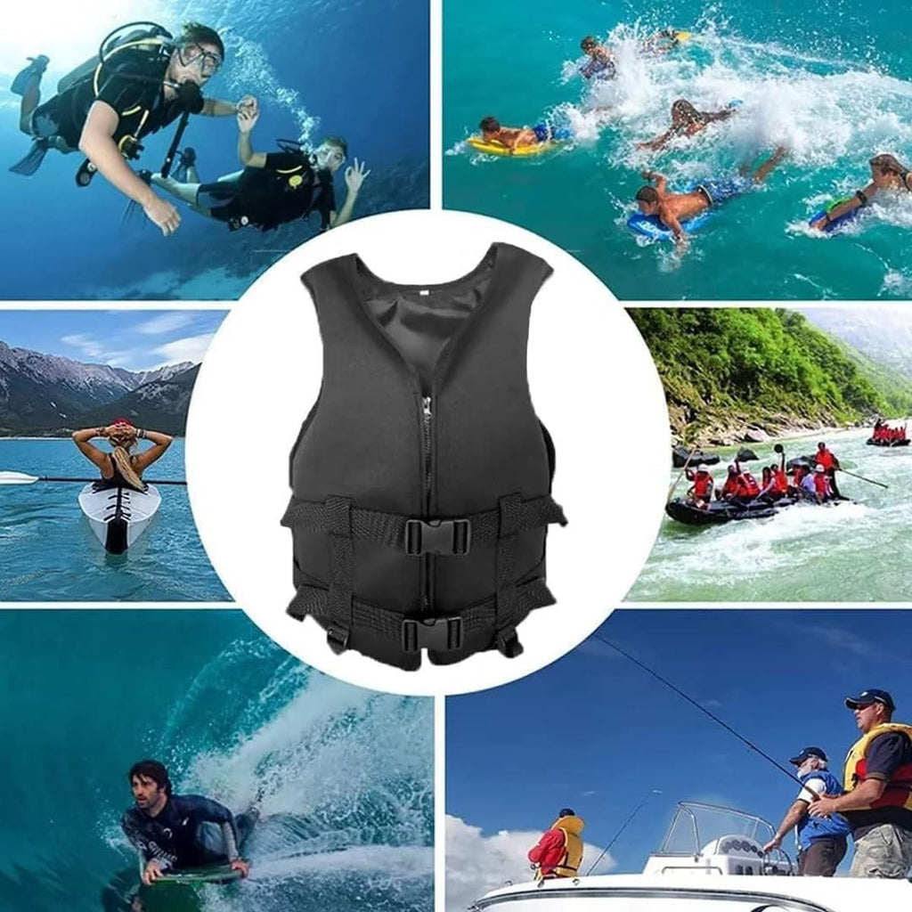Lifejacekts for Adults, Adult Kayak Vest High Buoyancy Swim Vest Women's Men's Adjustable Straps Safety Jacket Great