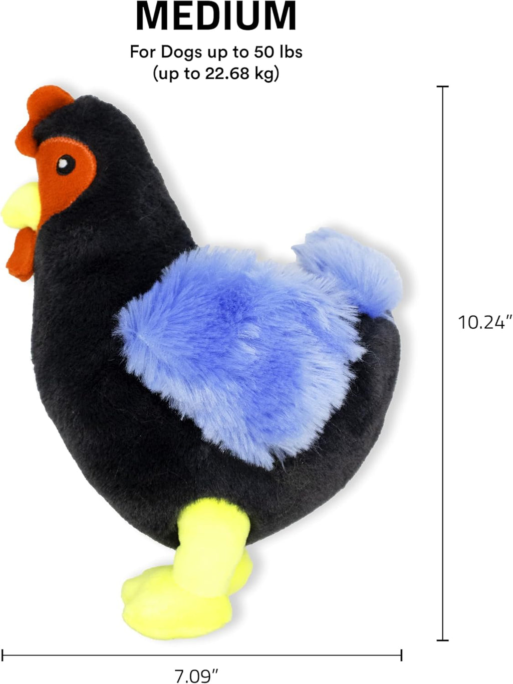 Dog Toys | Plush Hen Stuffed Animal for Dogs | Chicken Scented Medium Toy that Clucks | Plush Chew Toy for Dogs