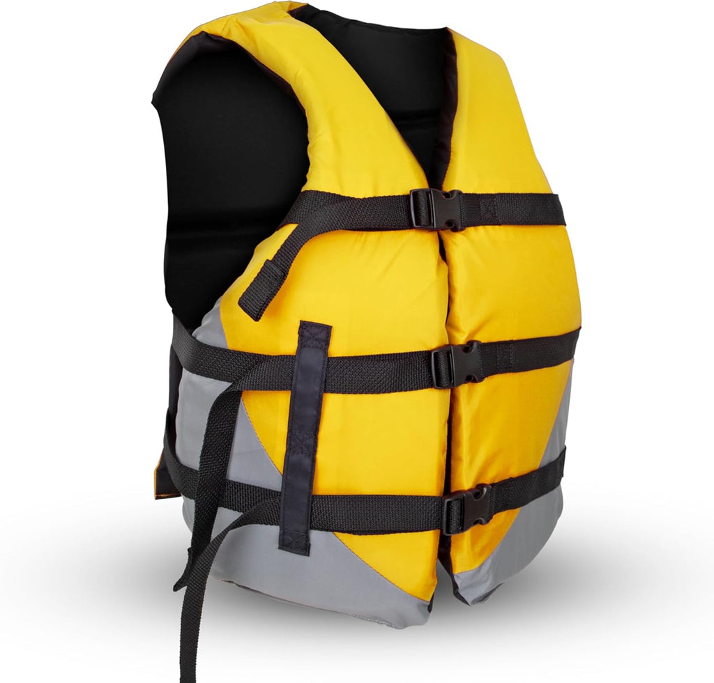 MW Adult Universal Life Vest, USCG Approved Type III Life Jacket for Adults, Great for Boating, Fishing, Tubing, &