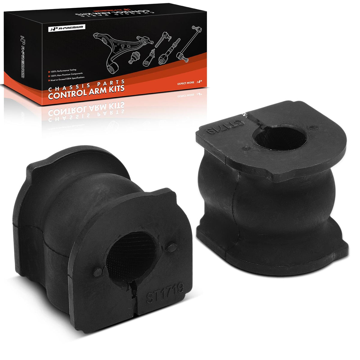 A-Premium 2 x Rear To Frame Sway Bar Bushing Kit, Compatible with Honda