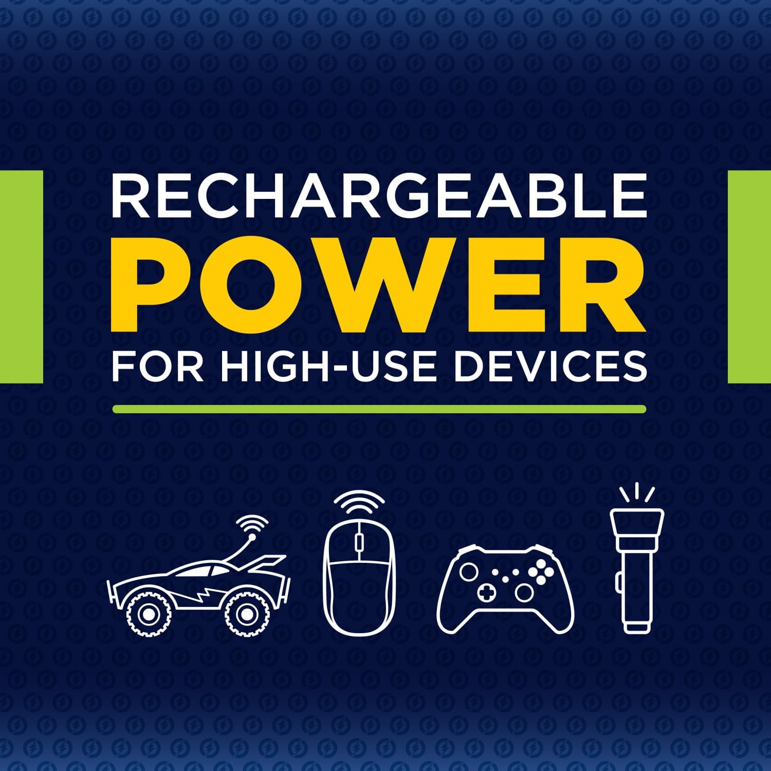 Rechargeable AA Batteries (4 Pack), NiMH Double A Rechargeable Batteries
