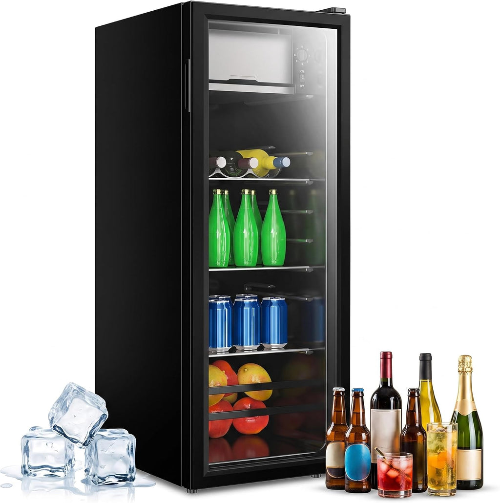 170 Can Beverage Refrigerator, Wine Cooler with 7 Adjustable Thermostat