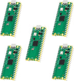 5 Pack Development Board Compatible with Raspberry Pi Pico RP2040, Solderable Pin Header Version, Dual-Core ARM Cortex-M0+ MCU up to 133MHz, 2MB Flash, MicroPython and C/C++ for Education and DIY