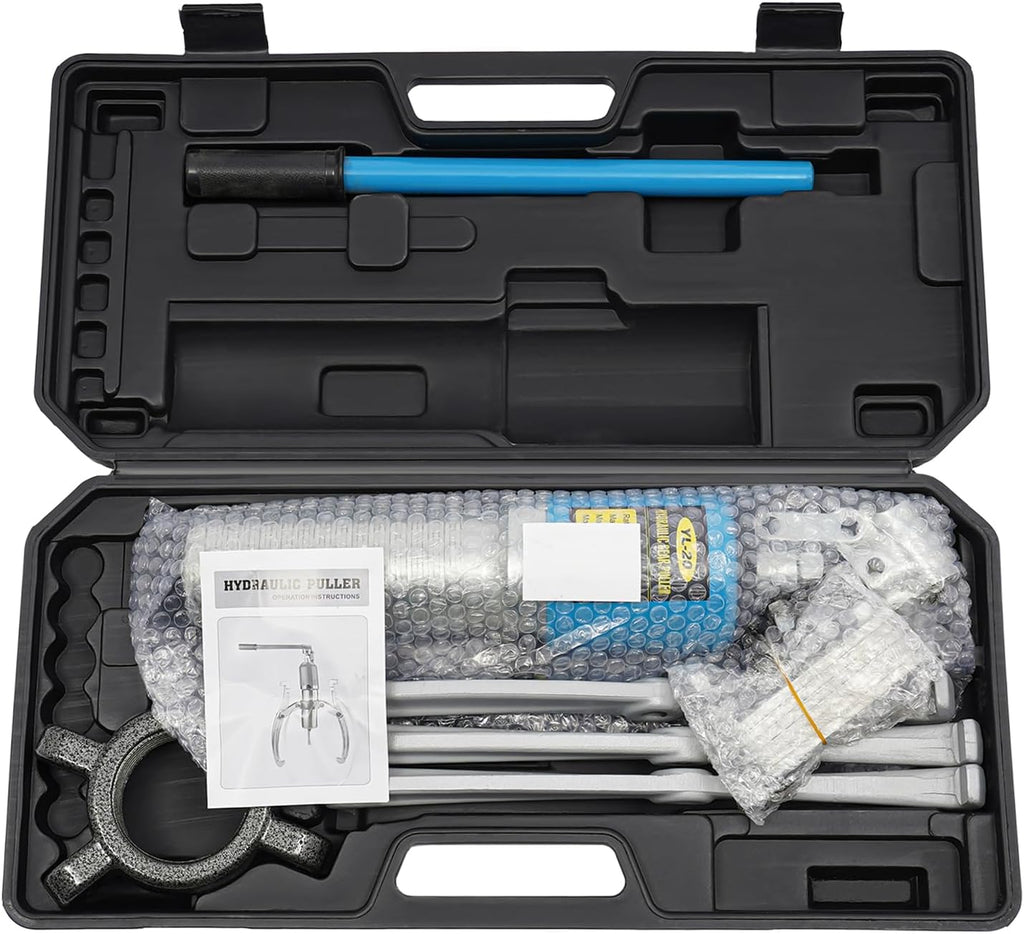 Hydraulic Gear Puller Set Wheel Bearing Puller Kit 20 Ton 2 or 3 Jaws Pulling Separator Tool Kit w/Carrying Case for