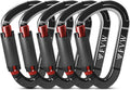 Auto Locking Rock Climbing Carabiner Clips,Professional 25KN (5620 lbs) Heavy Duty Caribeaners for Rappelling Swing