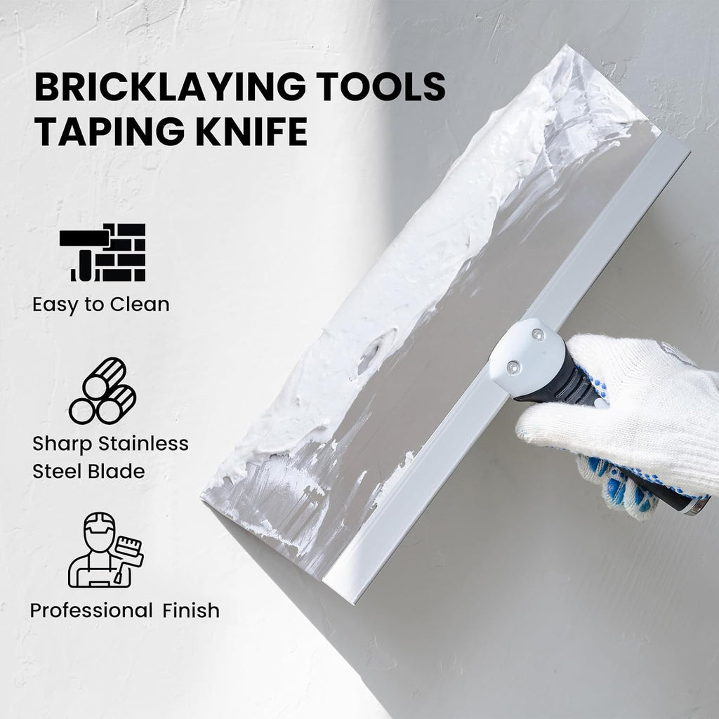 7-Piece Stainless Steel Putty Knife Set, Drywall Taping Tools | 7-piece drywall knife set, taping knives, 10-in-1