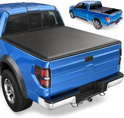 Soft Roll-up Truck Bed Tonneau Cover for 2017-2026 Ford F-250 F-350 Super Duty, Fleetside 6.75 ft 82 in Bed