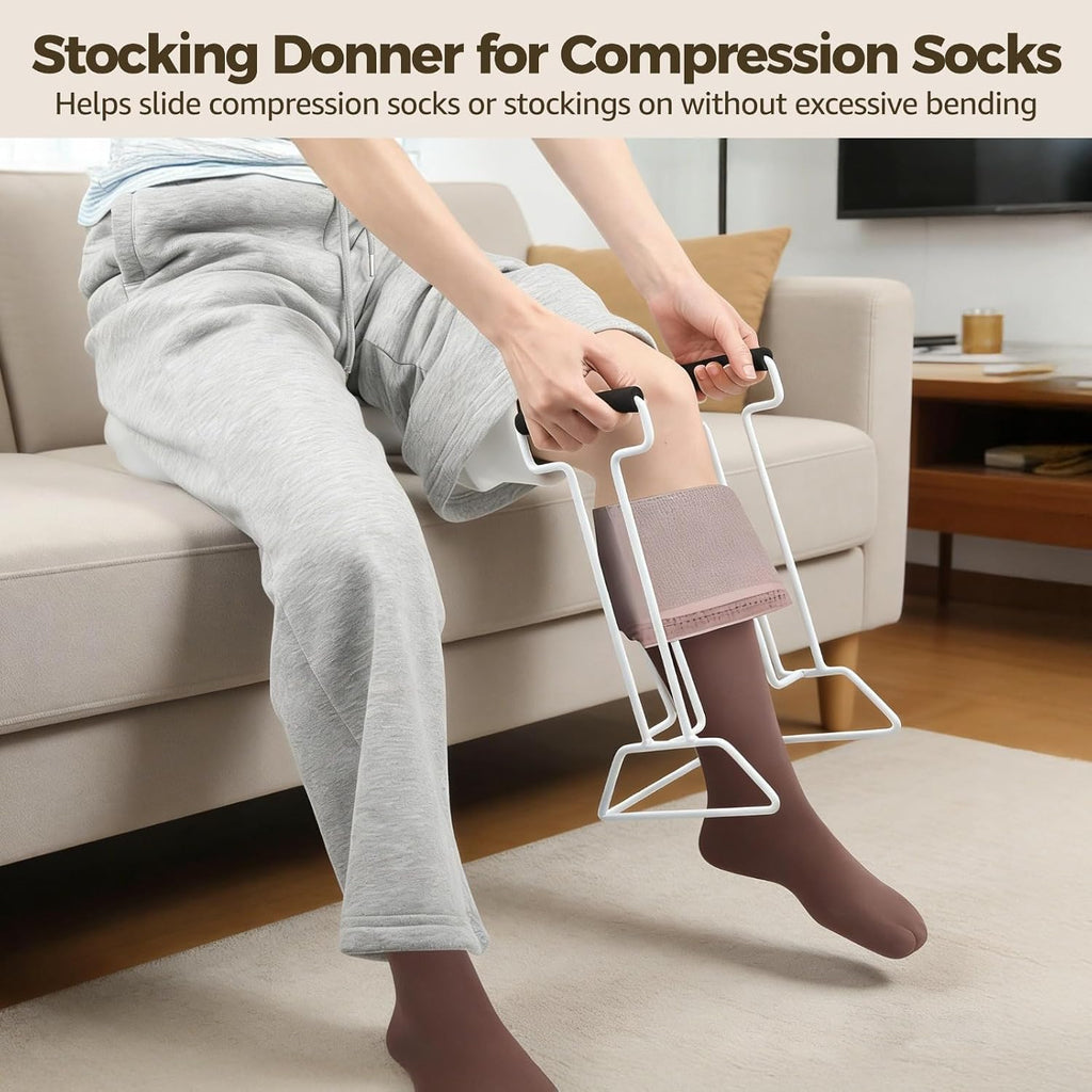 Stocking Donner for Compression Socks, Metal Sock Aid Tool