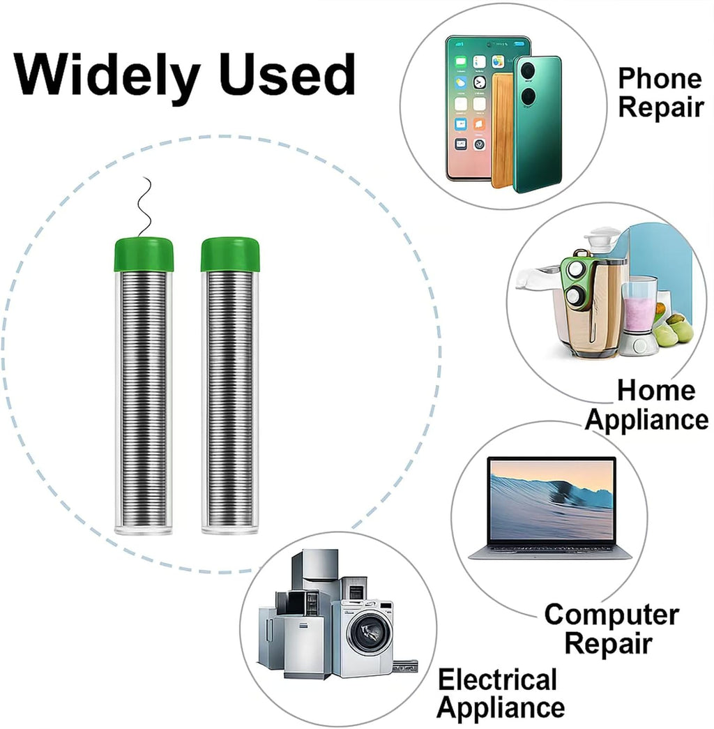 3Pcs Solder Wire Leadfree,High Purity Tin Rosin Core Solder for Electronic Electrical Soldering Components Repair,Low Residue (1.2mm 42g)