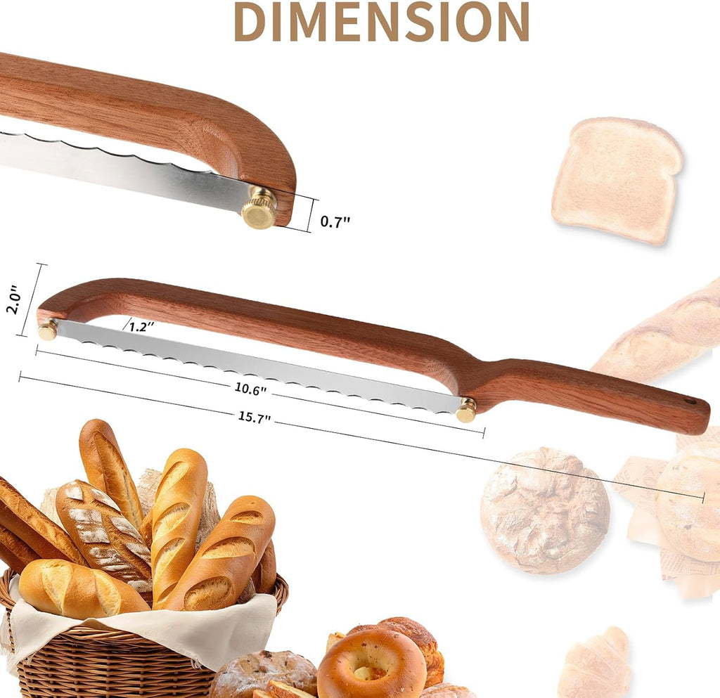 Sourdough Knife, Sourdough Bread Bow Knife, Bread Saw for Slicing Cutter