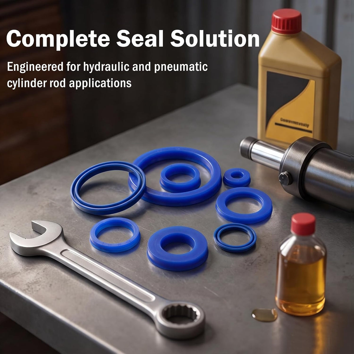 2 Pcs UN Radial Shaft Seal 50mm ID x 70mm OD x 10mm Width Blue