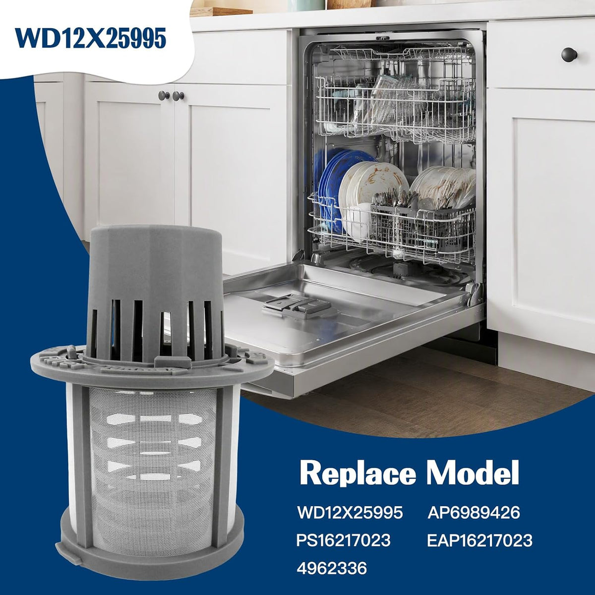 Dishwasher Fine Filter and Basket for GE DDT700SGN8WW