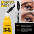 Brow Styling Spiking Glue - Clear Eyebrow Setting Gel, Brow Fix Gel for Long-Lasting Hold, Waterproof & Sweat-Proof