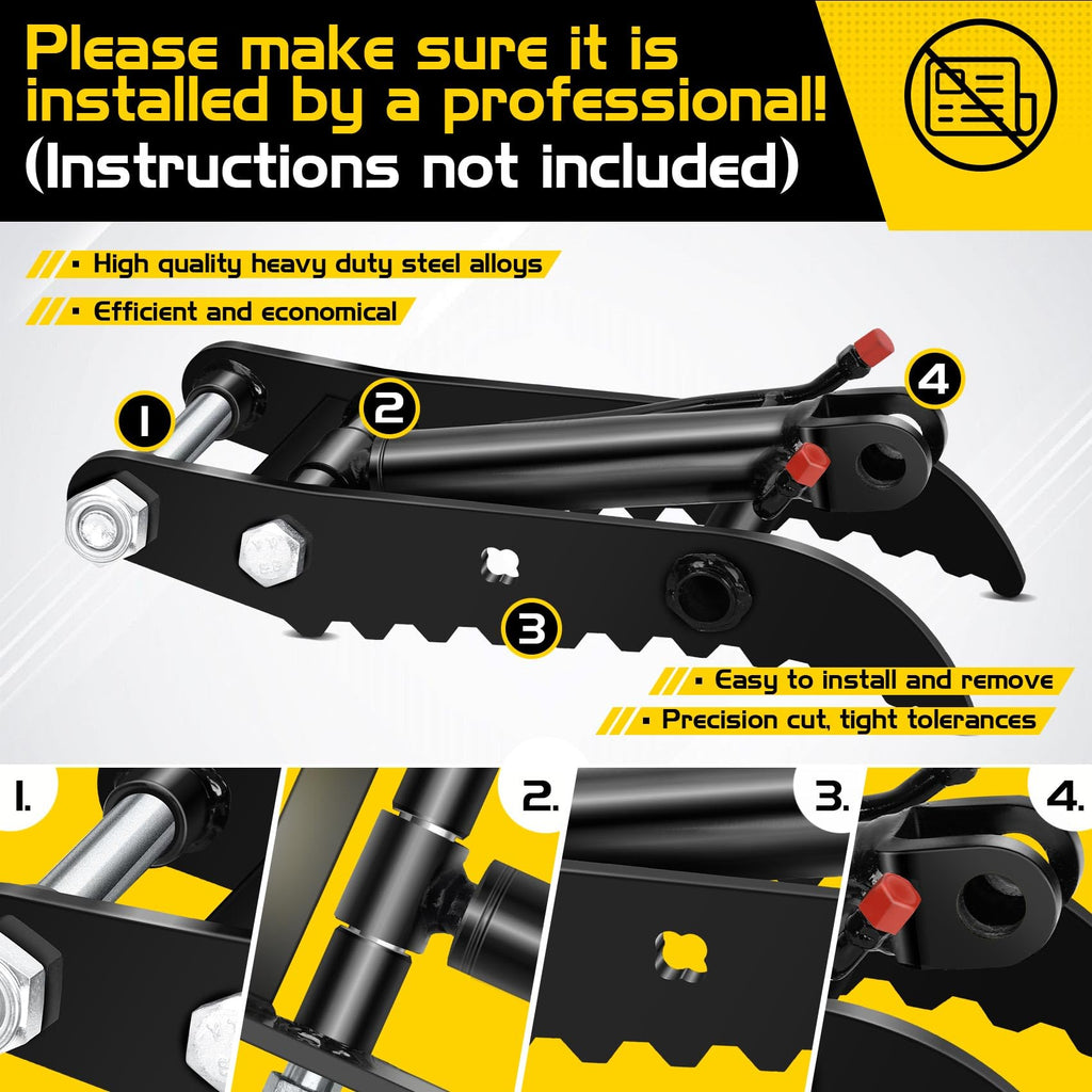 Mini Excavator Hydraulic Thumb for Typhon & AGT Excavators, 2Pcs L-Bracket