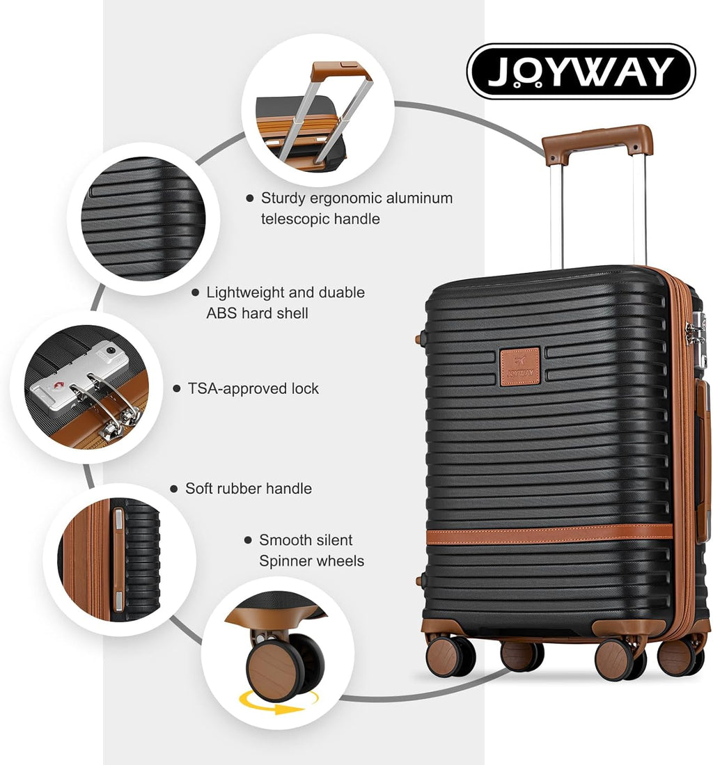 Luggage Set 3 Piece Suitcase Sets with Spinner Wheel,Hardside Expandable Travel Laggage with TSA Lock (13/20/24/28