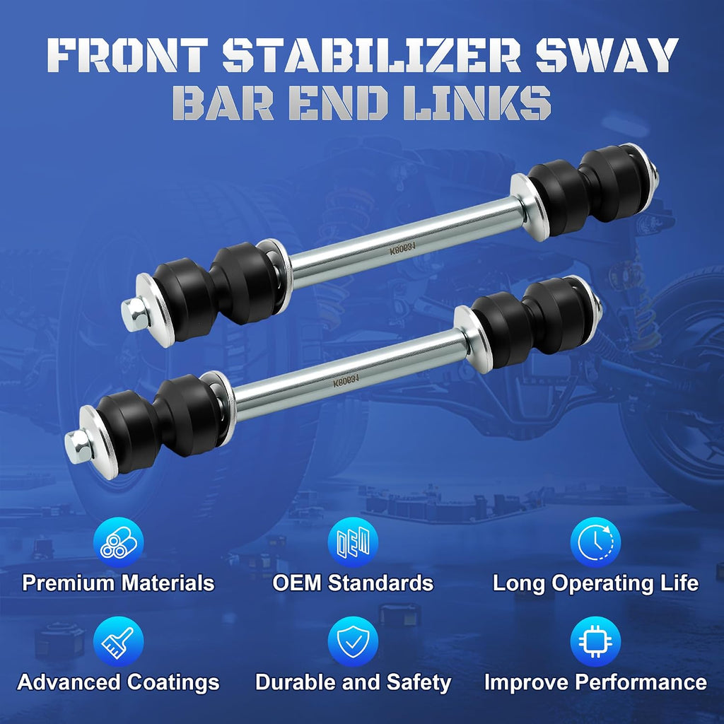 K80631 Front Sway Bar Stabilizer End Links for 1999-2006 Chevy GMC Cadillac