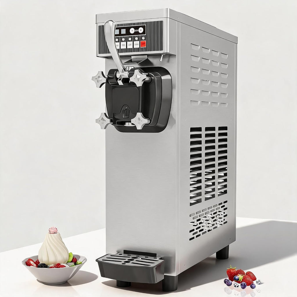 Commercial Soft Serve Ice Cream Machine,Touchscreen & Auto-Clean
