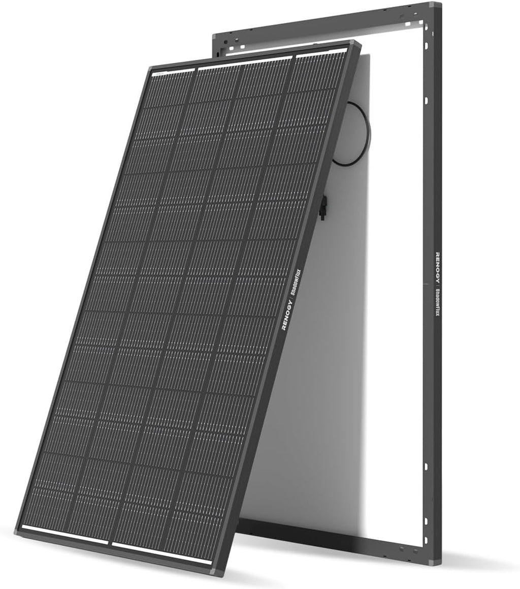 ShadowFlux Solar Panel 200 Watt, N-Type 25% High-Efficiency | 200W Solar Panel for RV Marine Rooftop Home, Optimized