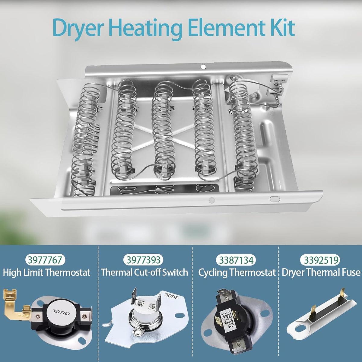 MED4500MW0 MEDC215EW0 MEDB755DW2 MED5740TQ0 Dryer Heating Element Kit