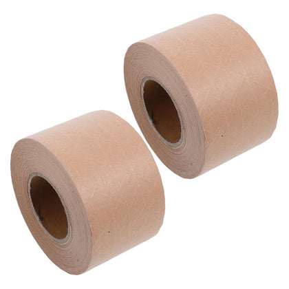 2 Rolls Kraft Paper Tape, Water Activated Heavy Duty Carton Sealing