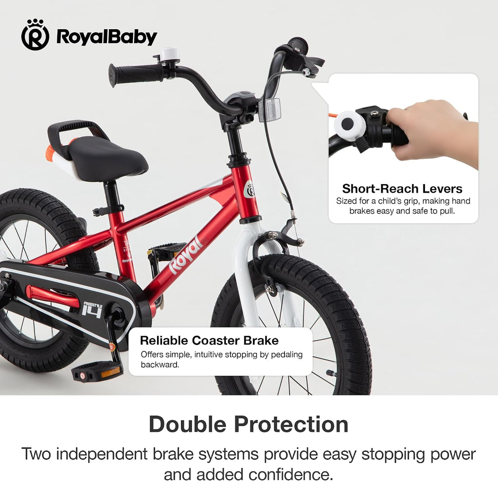 Freestyle Kids Bike 12 14 16 Inch with Training Wheels, 18 Inch with Kickstand, Bicycle for Ages 3-10 Years Boys Girls
