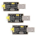 3pcs CH340G USB to TTL Serial Adapter for STC Download, RS232 Upgrade Module