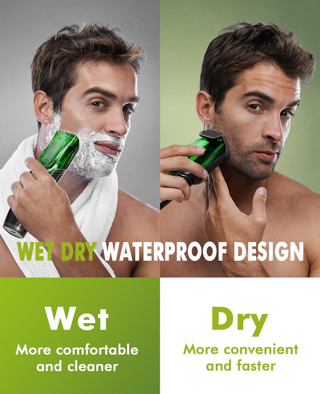 Vacuum Beard Trimmer for Men: Cordless Electric Trimmer for Less Mess
