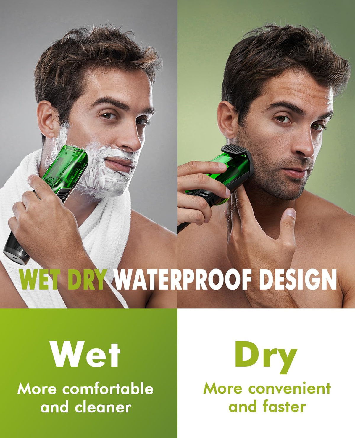 Vacuum Beard Trimmer for Men: Cordless Electric Trimmer for Less Mess