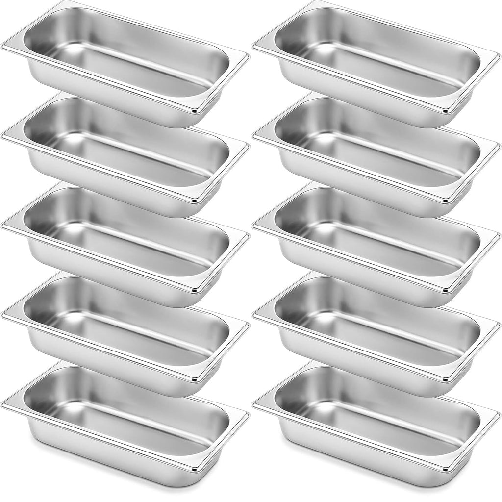 10 Pack Stainless Steel Steam Table Pans