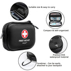Mini First Aid Kit - 120 Piece Small Waterproof Hard Shell Medical Kit